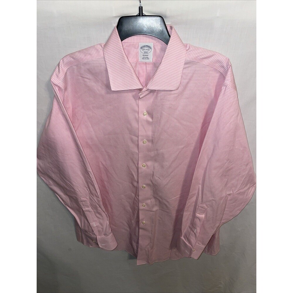 Brooks Brothers Regent Men’s Dress Shirt Size XL 17.5 Pink Business Formal NWOT